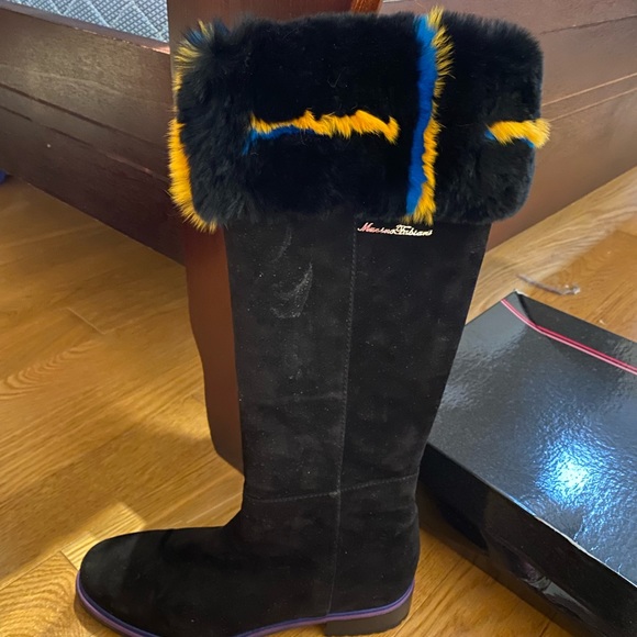 Marino Fabiani black suede boots ! Size 7 - Picture 4 of 4